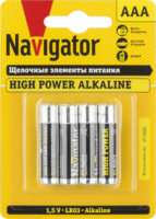 Navigator ААА Элемент питания NBT-NPE-LR03-BP4, 1.5В, AAА