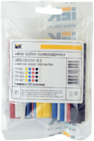IEK Набор термоусадочных трубок ТТУ 8/4, 10/5, 12/6, 14/7 (Ж, С, К, Ч, Б) 20х8 см/упак