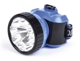 Smartbuy Аккумуляторный налобный фонарь 12 LED, 2 режима, синий 145658