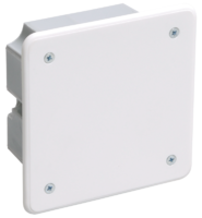IEK Коробка распаячная КМ41001 для твердых стен 92 x 92 x 45 с саморезами, с крышкой